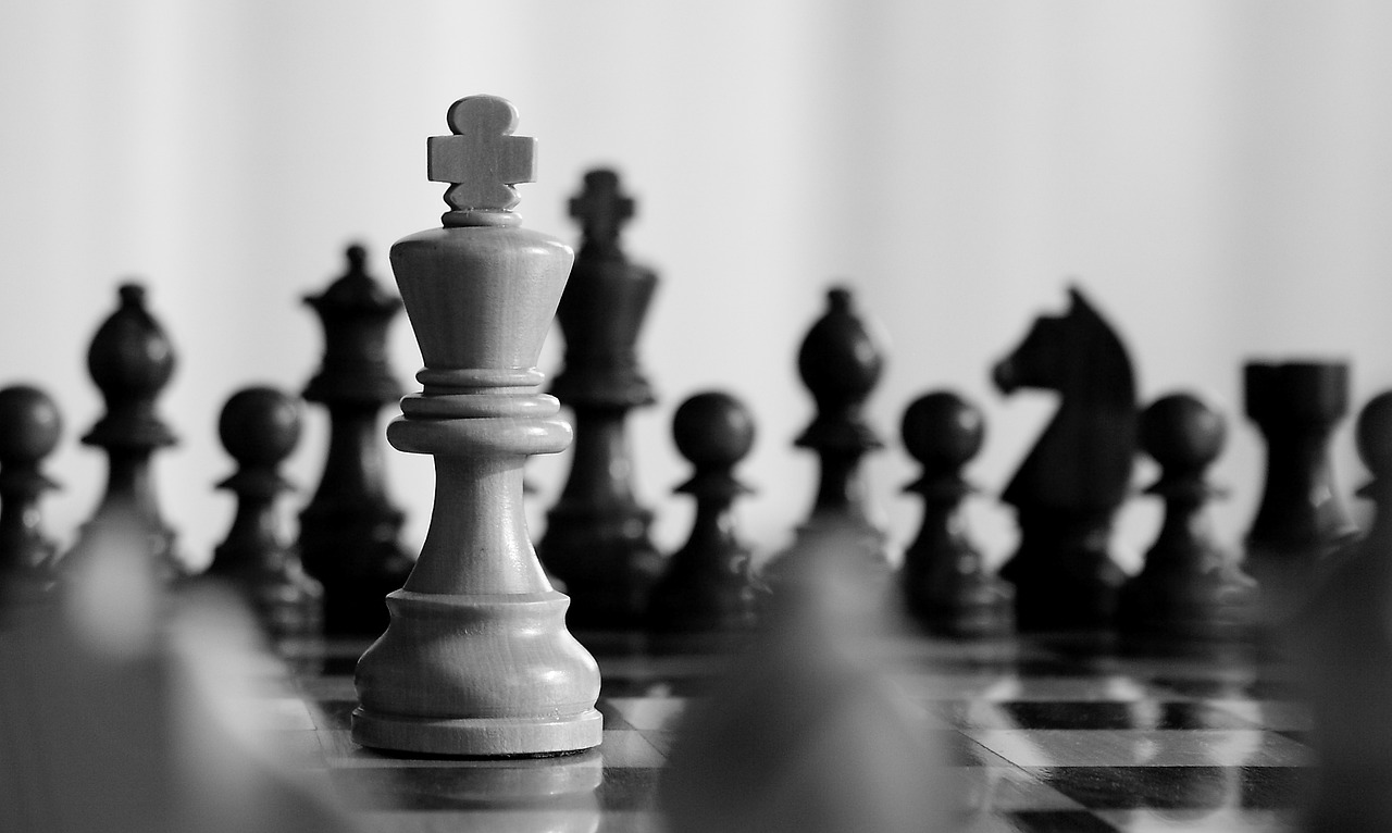 Close up of playing chess